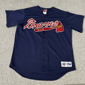Vintage Atlanta Braves jersey majestic diamond collection Size L Made in USA